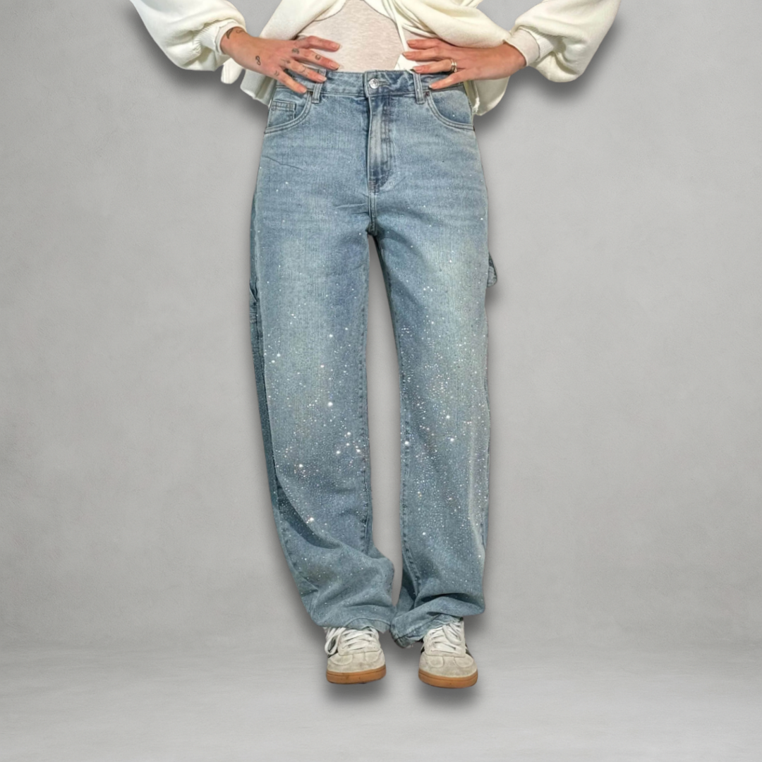 Sabrina | Jeans Balloon con brillanti