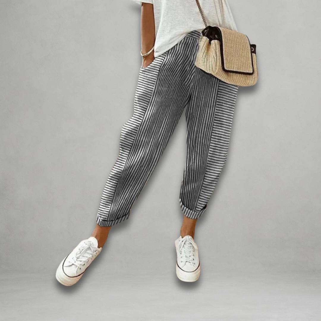 Dora | Pantaloni a righe leggeri