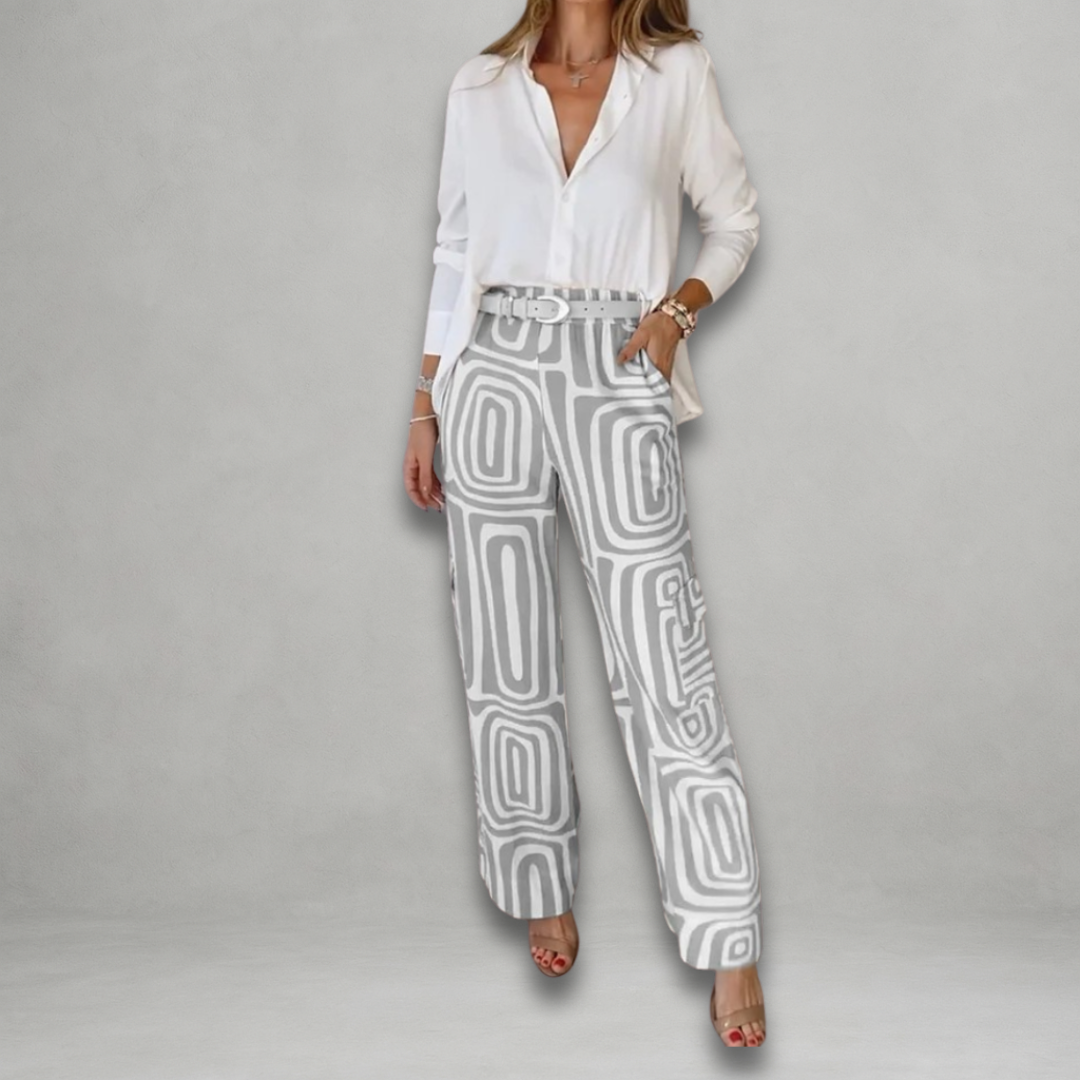 Kimmy | Set pantalone elegante con camicia