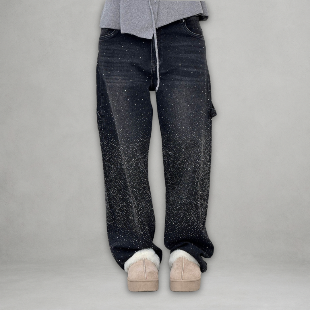 Sabrina | Jeans Balloon con brillanti
