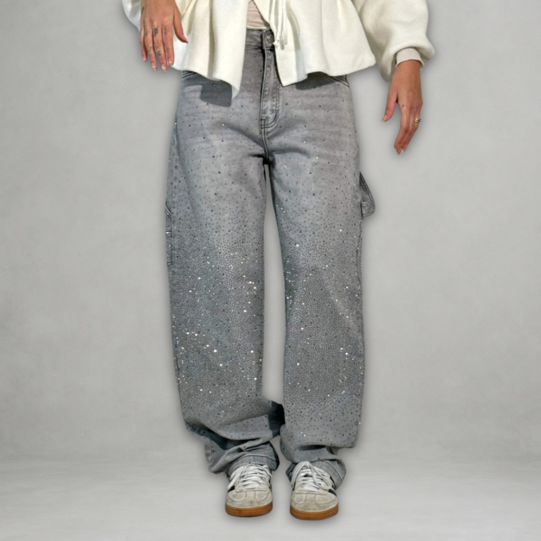 Sabrina | Jeans Balloon con brillanti