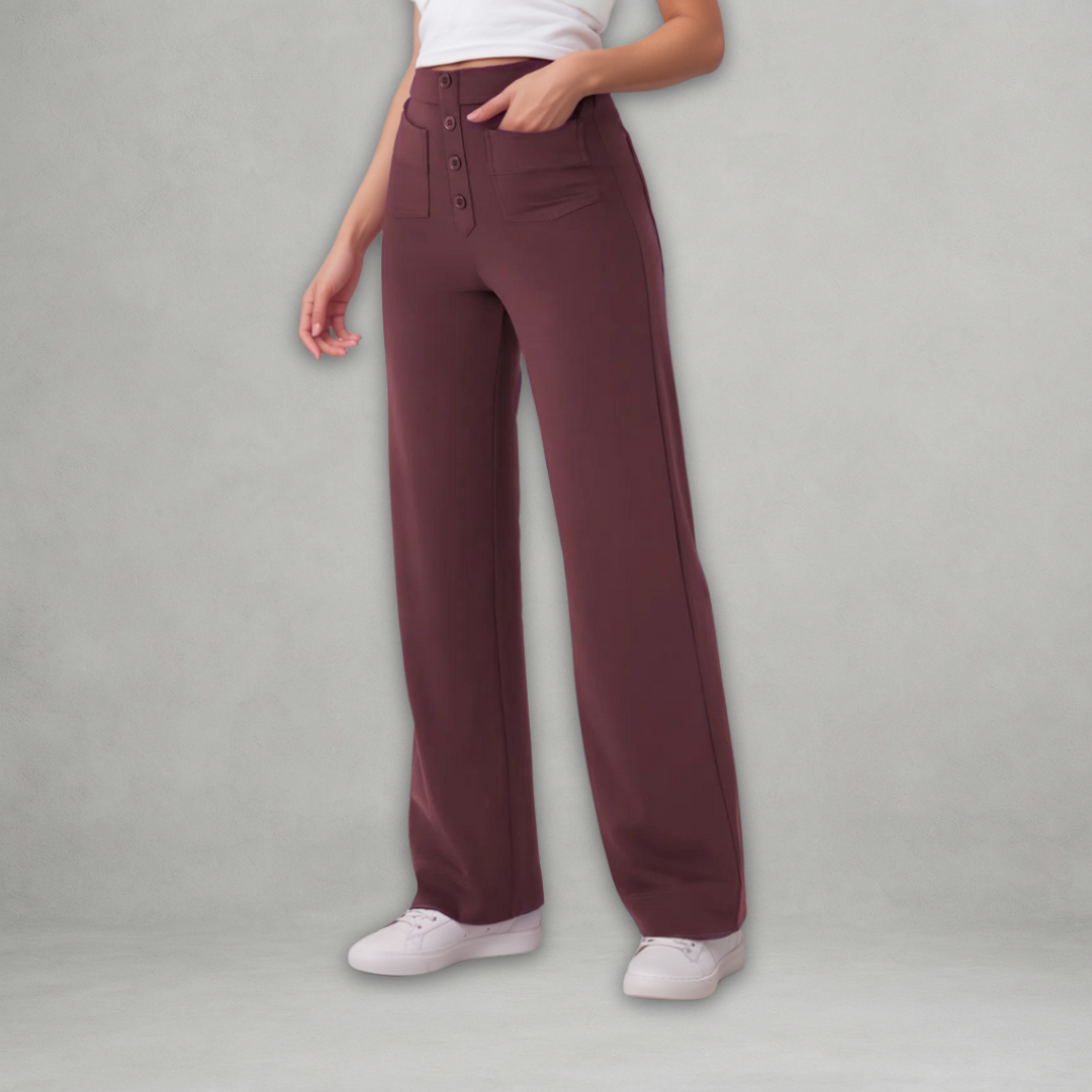 Elsa | Pantaloni elastici a vita alta