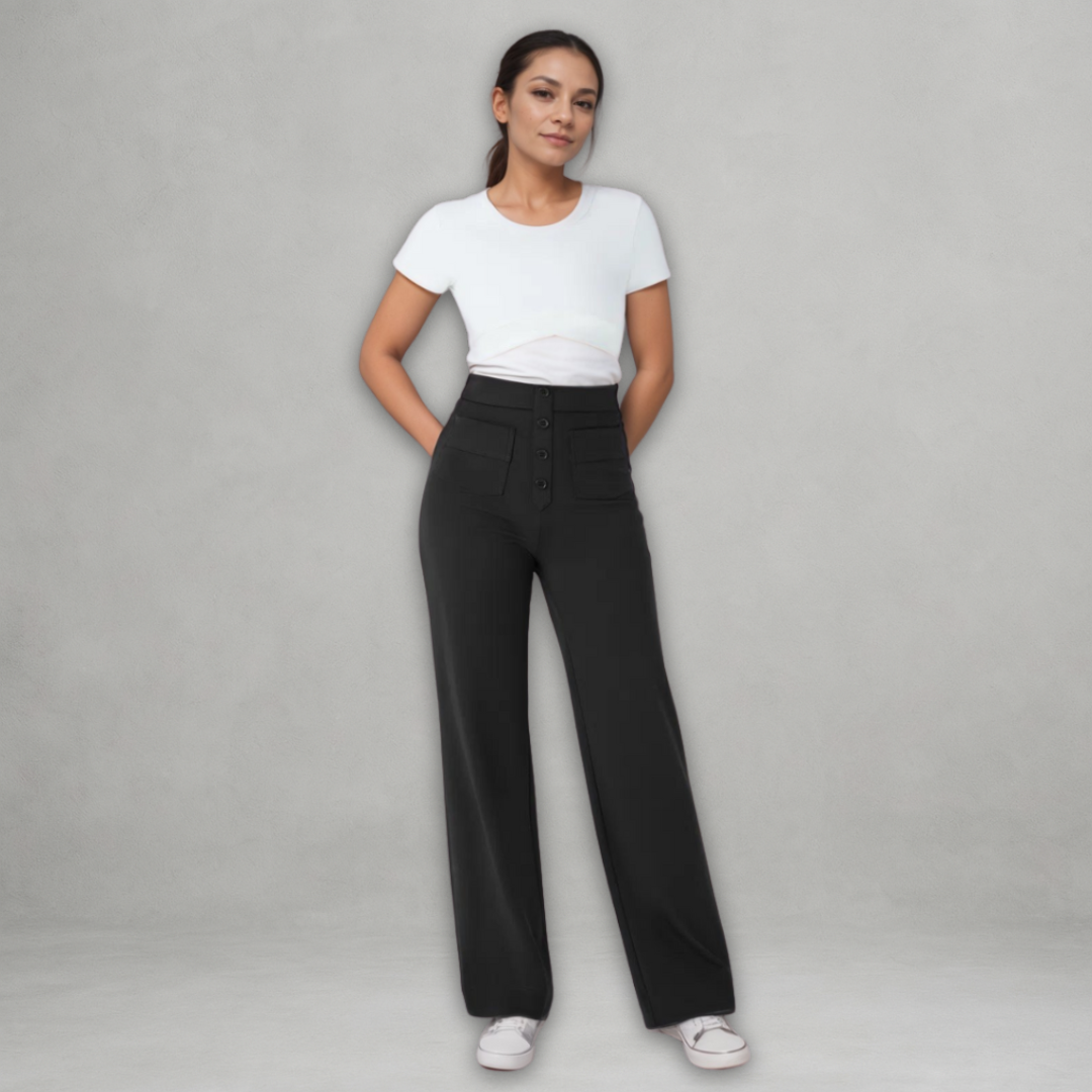 Elsa | Pantaloni elastici a vita alta