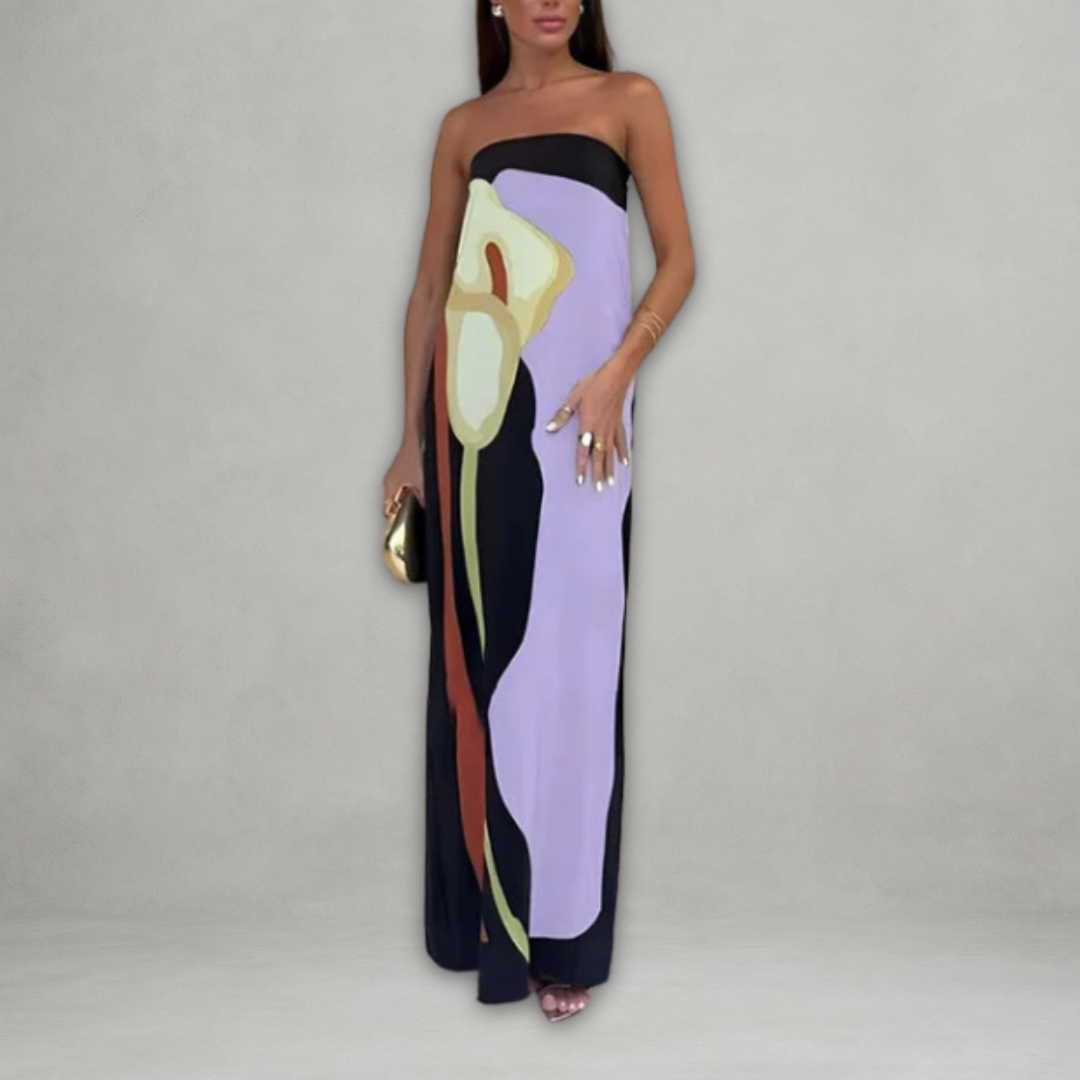 Daniela | Vestito colorato con grafica