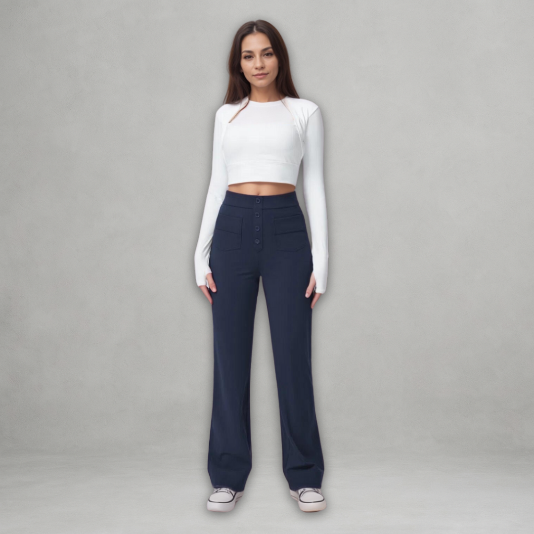 Elsa | Pantaloni elastici a vita alta