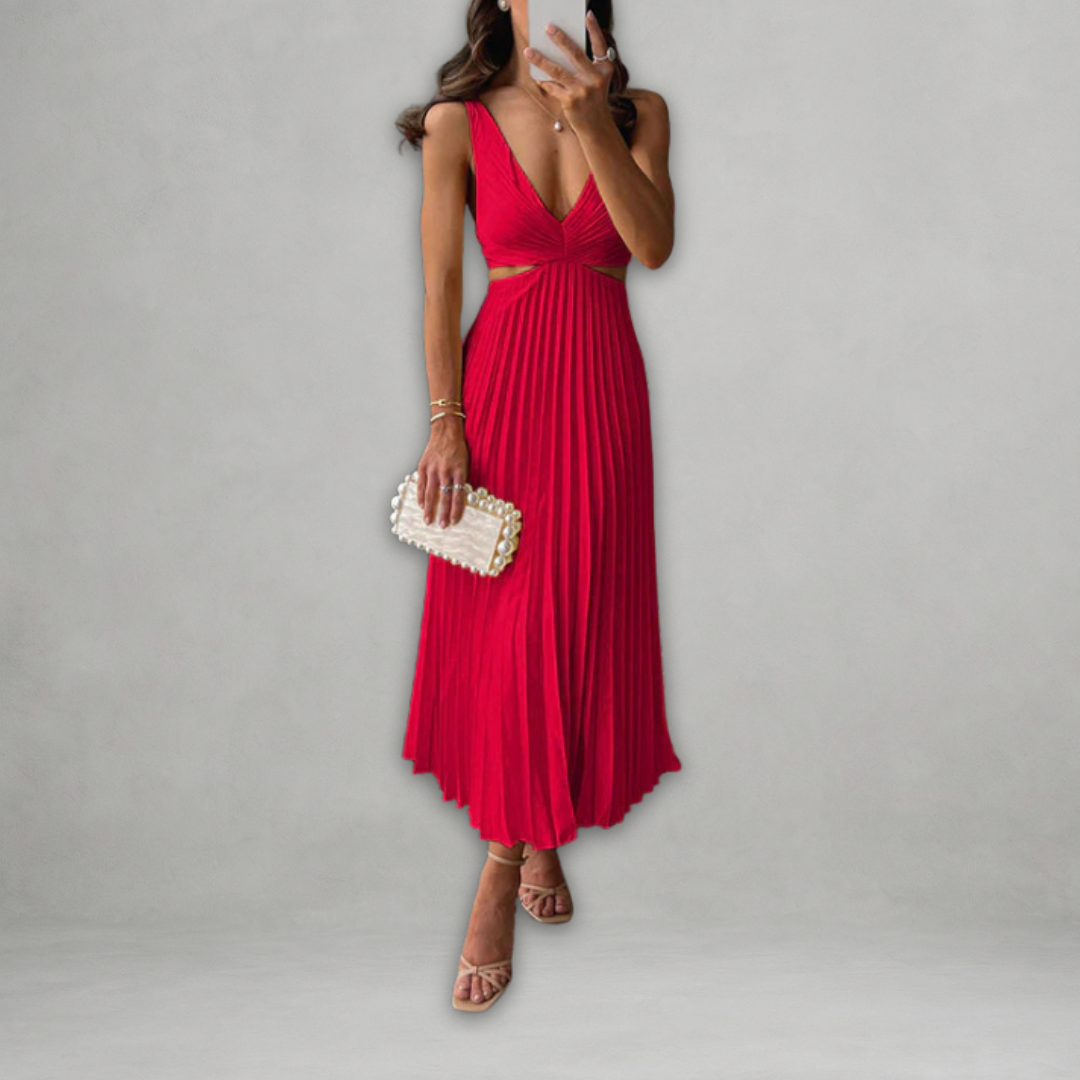 Kety | Vestito plissettato con scollo