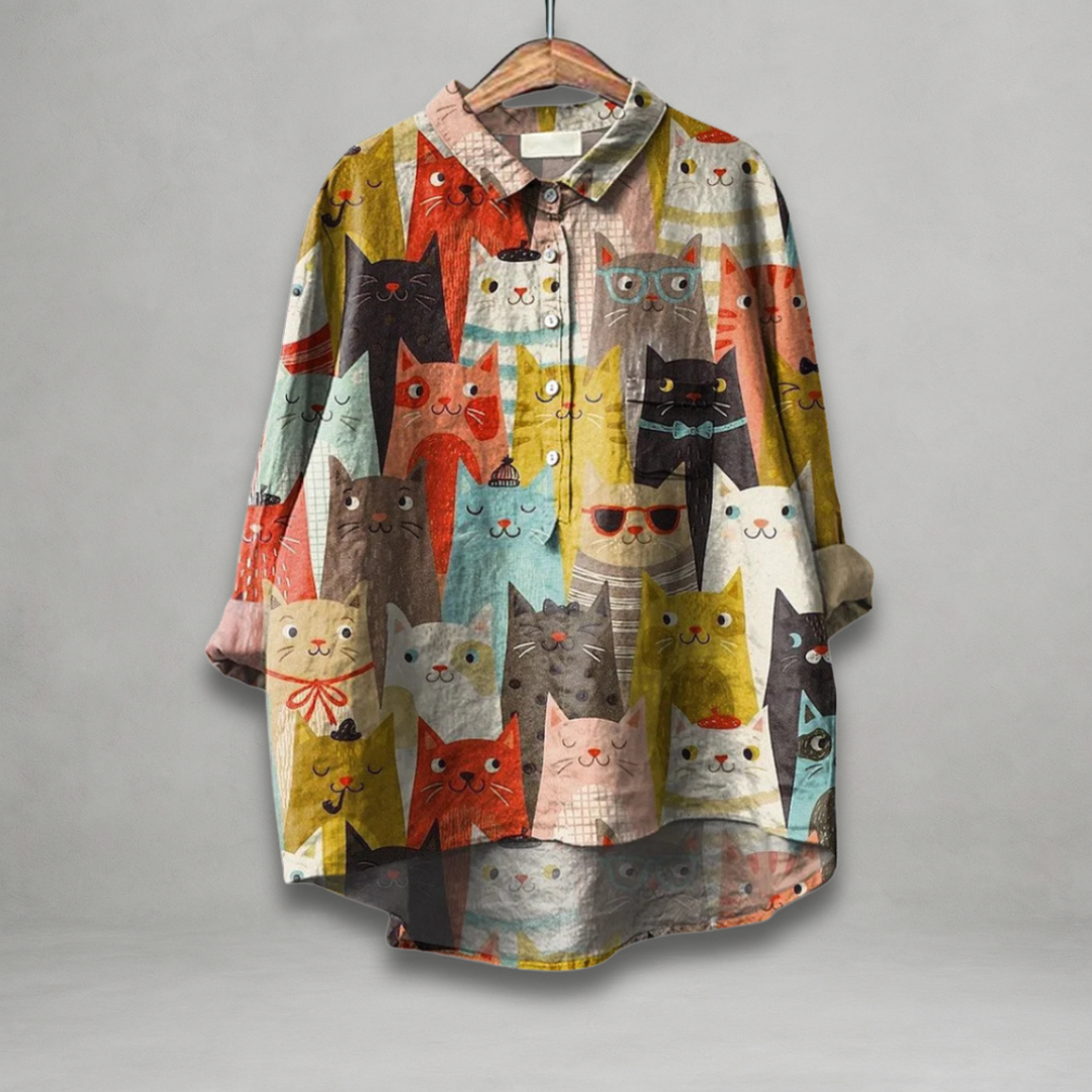 Lucy | Camicia con stampa artistica