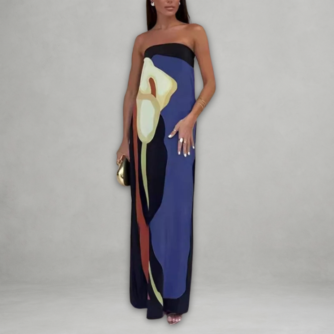 Daniela | Vestito colorato con grafica