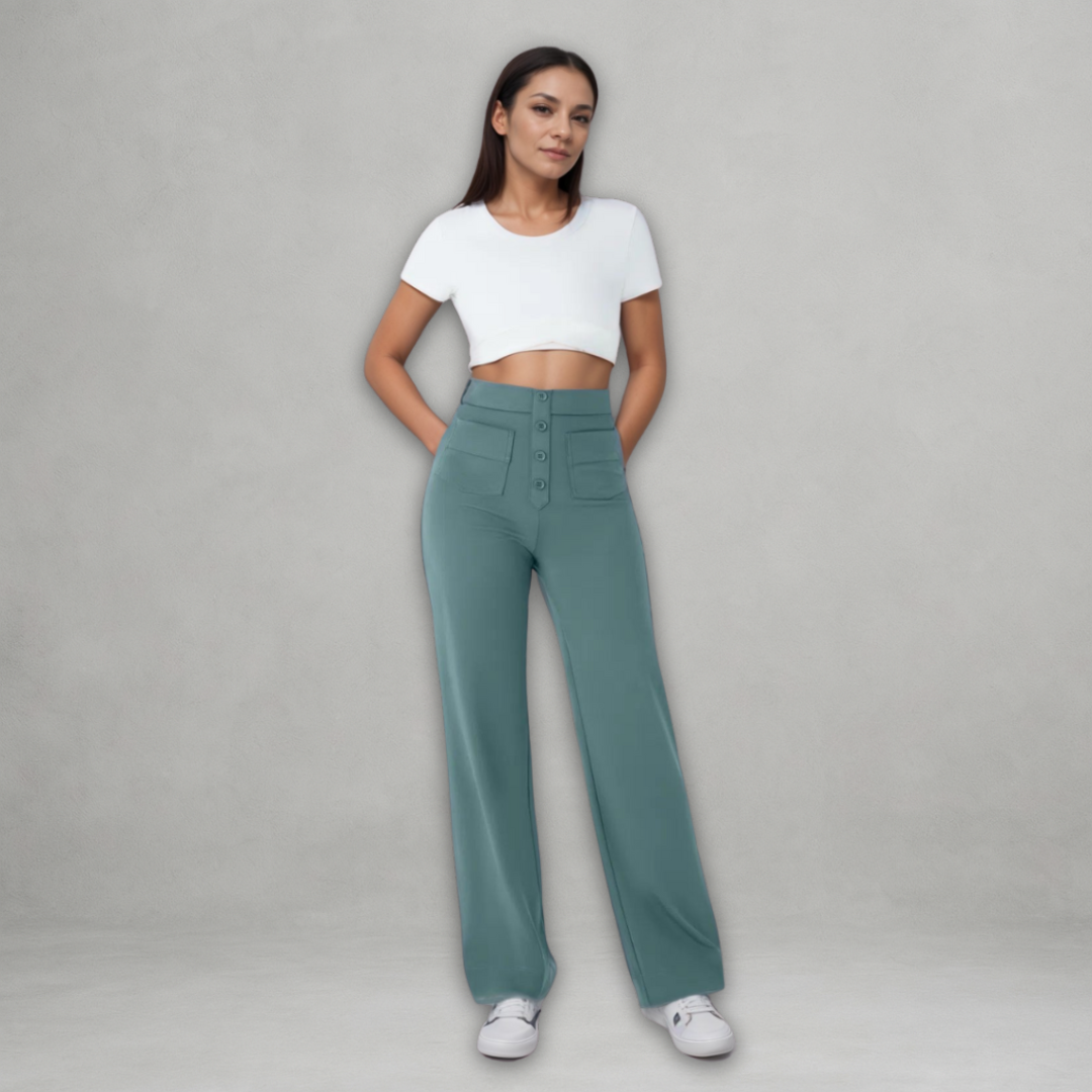 Elsa | Pantaloni elastici a vita alta
