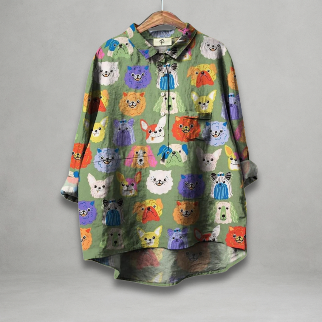 Lucy | Camicia con stampa artistica