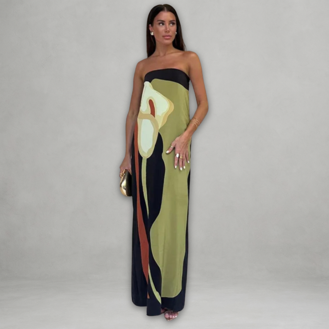 Daniela | Vestito colorato con grafica