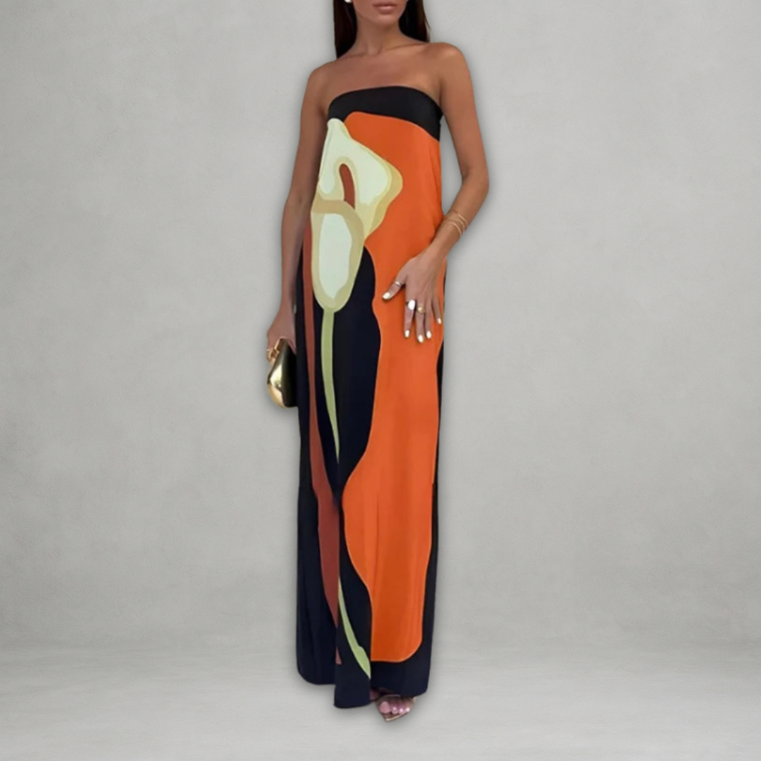 Daniela | Vestito colorato con grafica