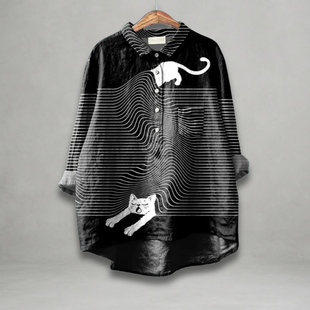 Lucy | Camicia con stampa artistica