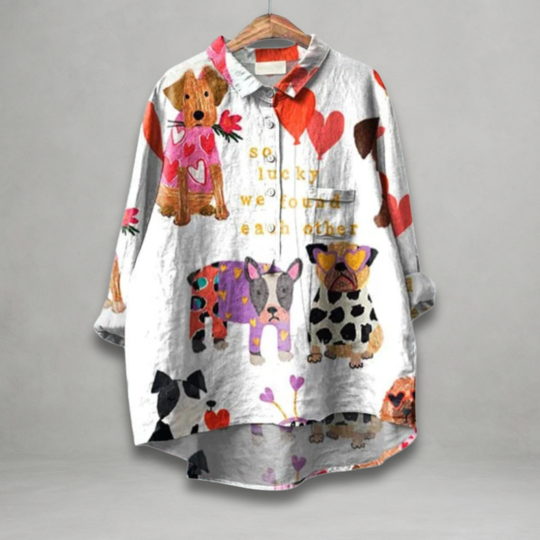 Lucy | Camicia con stampa artistica