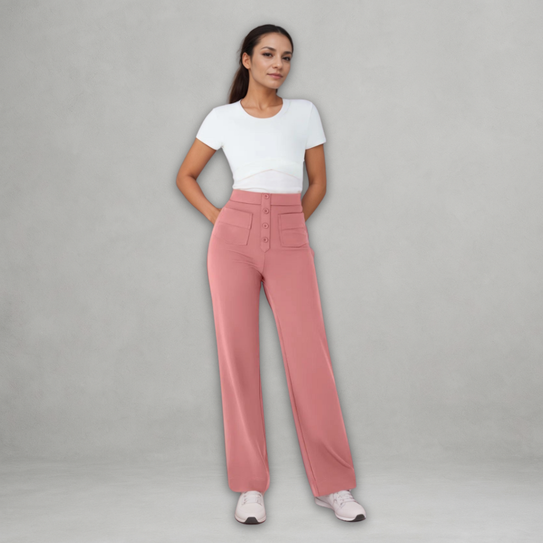 Elsa | Pantaloni elastici a vita alta