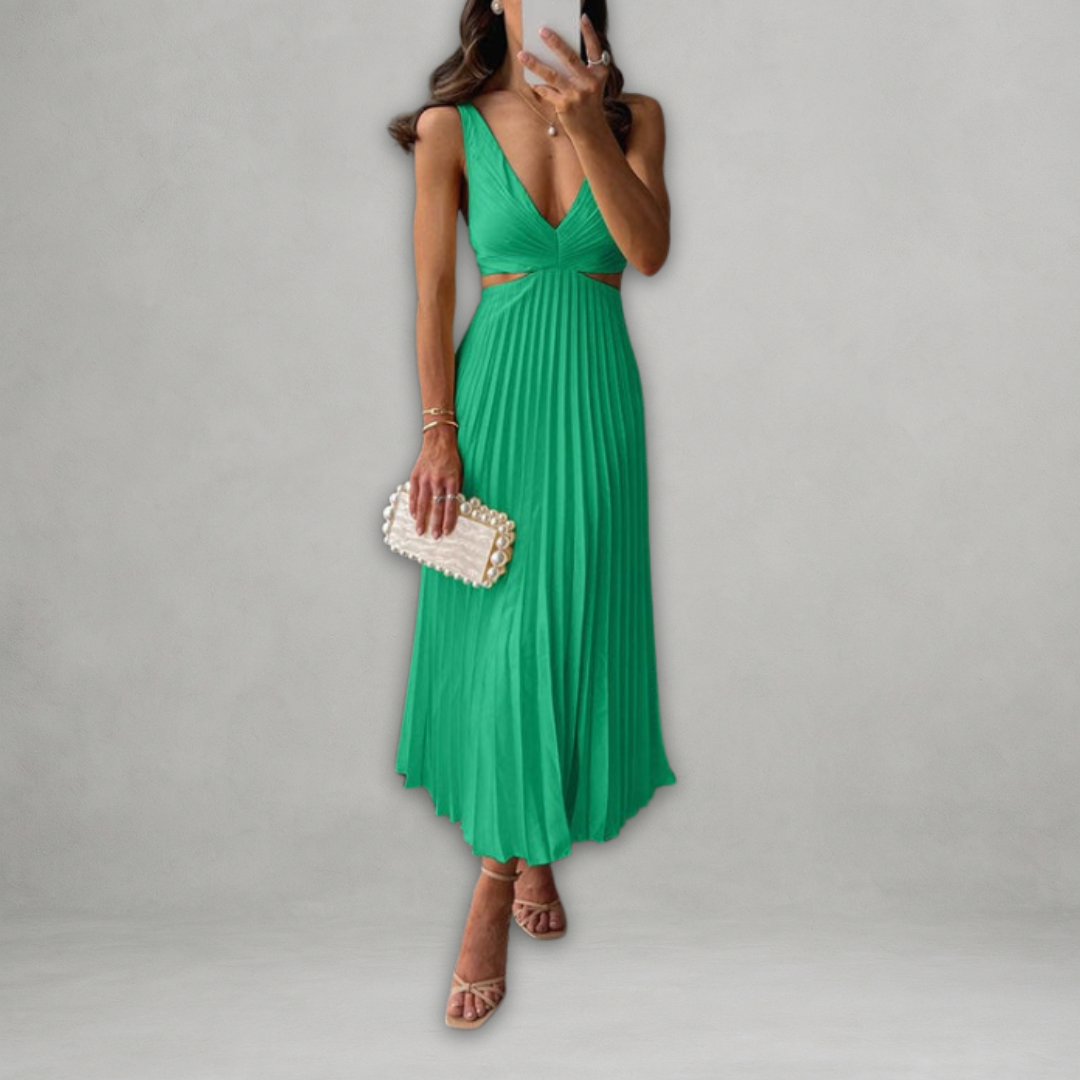 Kety | Vestito plissettato con scollo