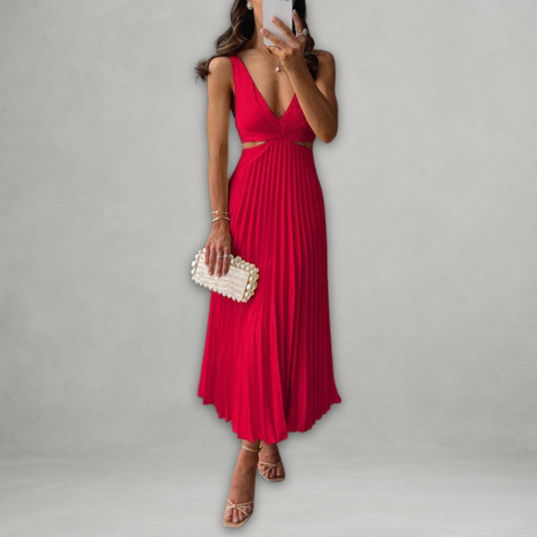 Kety | Vestito plissettato con scollo