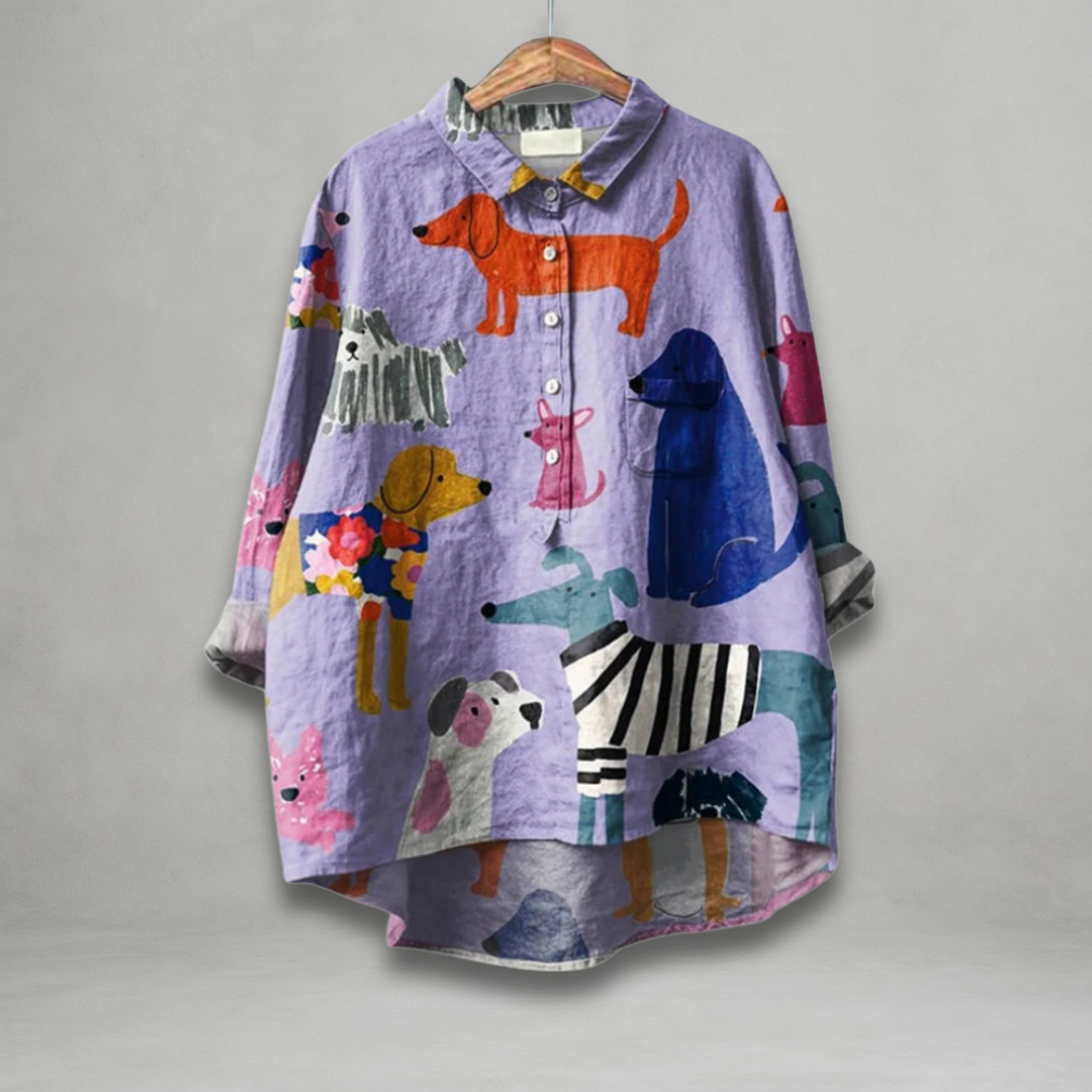 Lucy | Camicia con stampa artistica