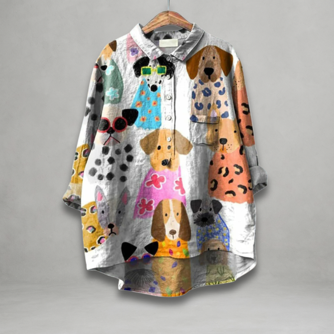 Lucy | Camicia con stampa artistica